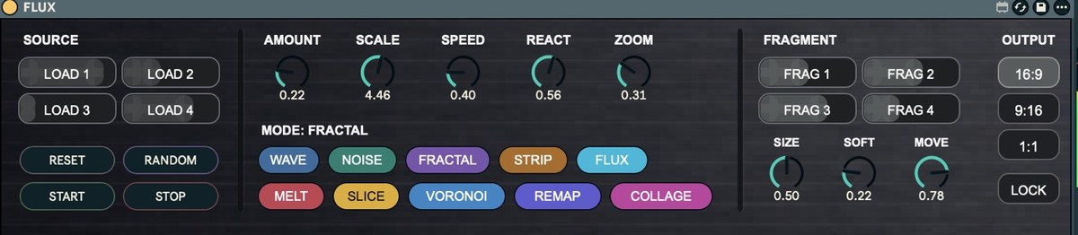 FLUX Max for Live visual-engine controls