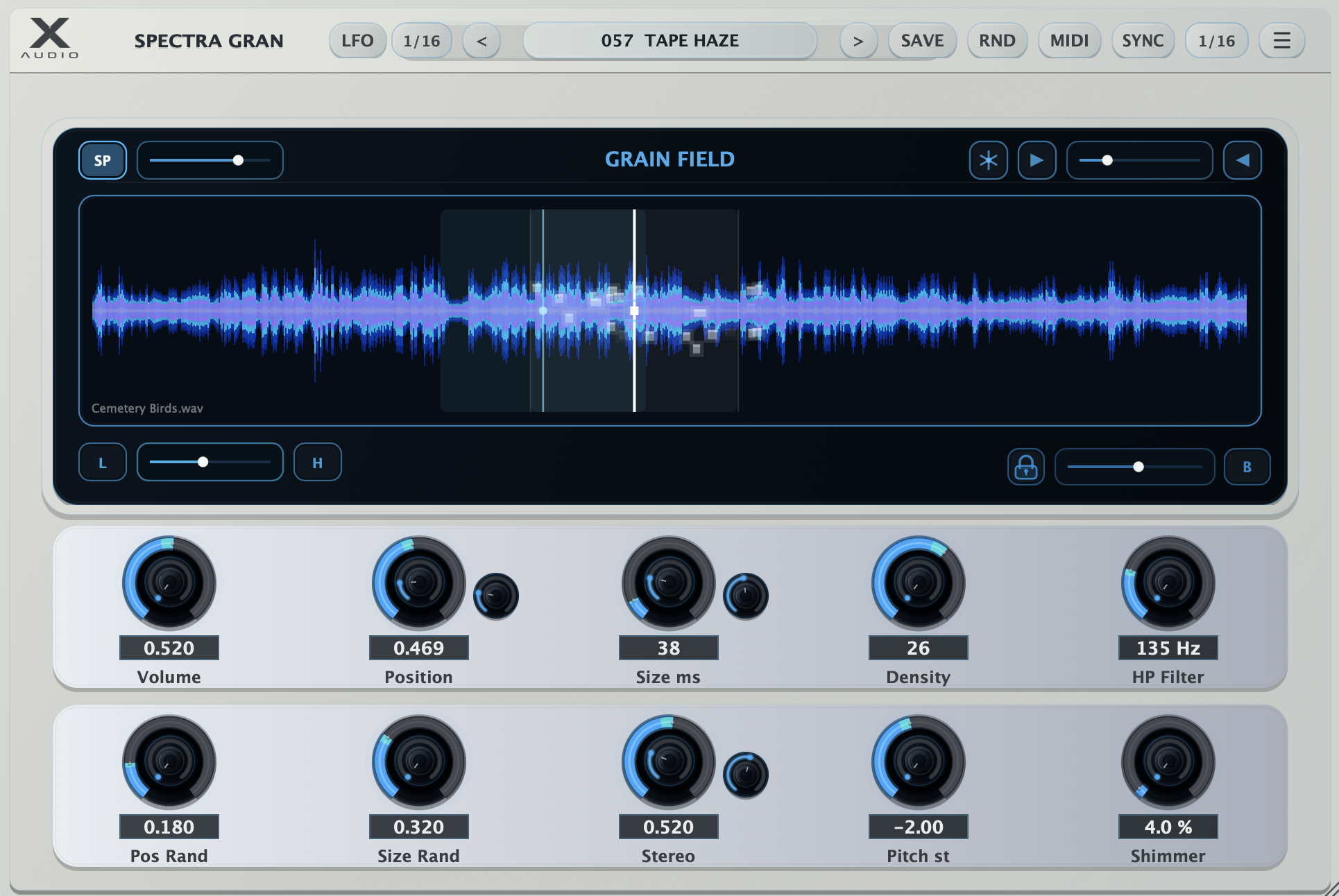 Spectra Gran in Light mode with Spectral Mode active